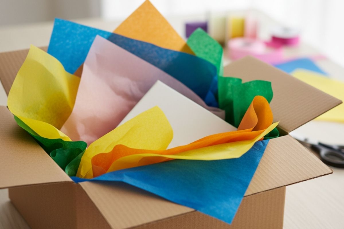 Seidenpapier in verschiedenen Farben